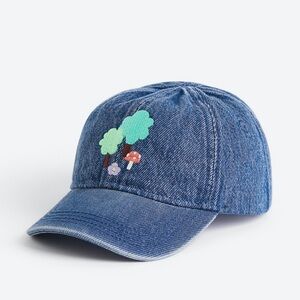 Eva Chen x H&M Kids Denim Baseball Cap with Embroidery | 8-12 YRS